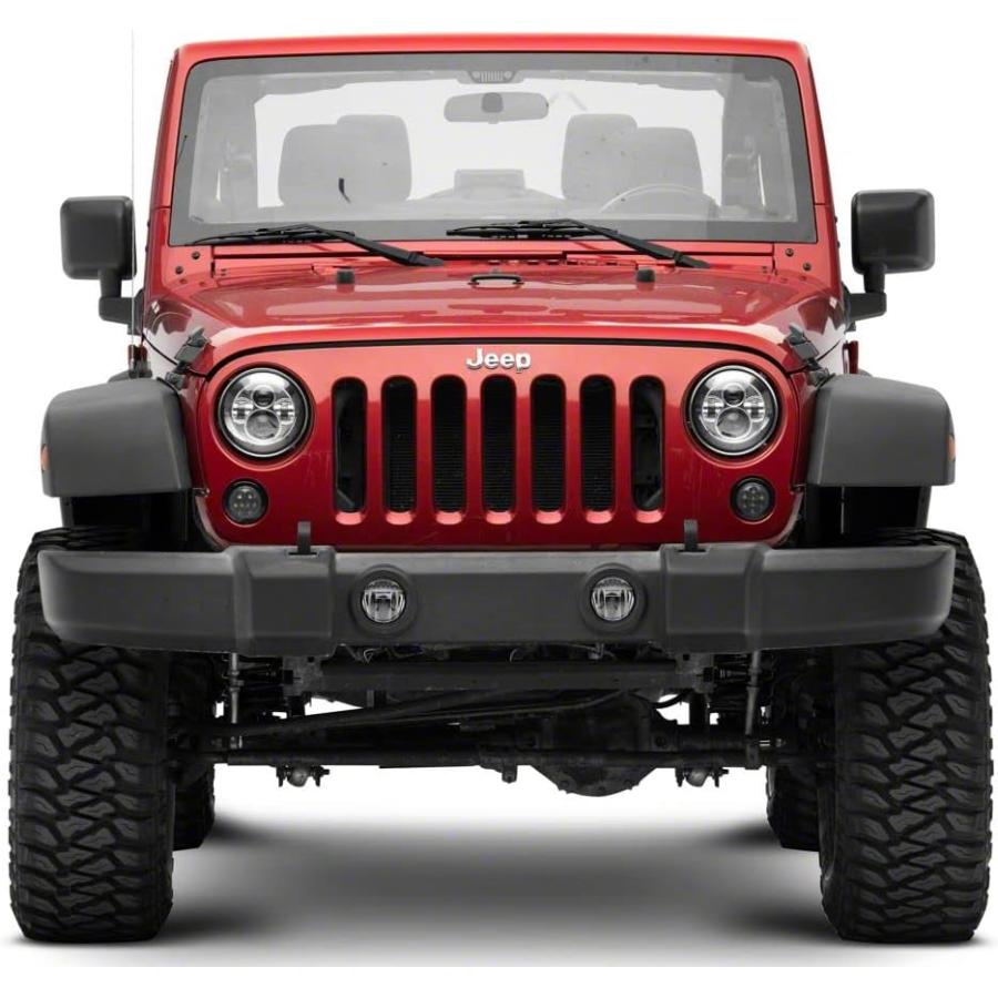 【並行輸入品】Axial Raxiomシリーズ LEDデイメーカーヘッドライト クロームハウジング クリアレンズ 97-18 Jeep Wrangle_1