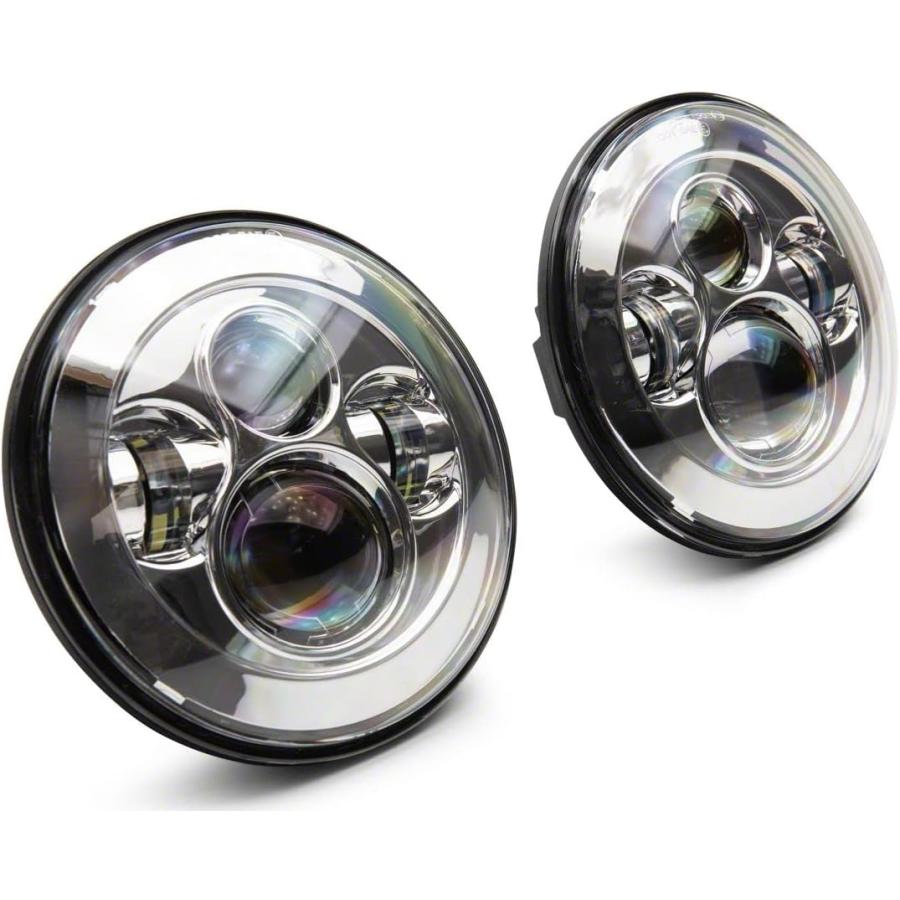 【並行輸入品】Axial Raxiomシリーズ LEDデイメーカーヘッドライト クロームハウジング クリアレンズ 97-18 Jeep Wrangle_7