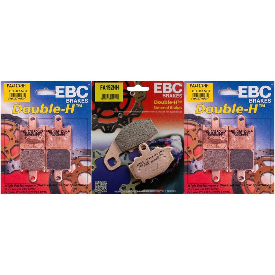 EBC HH Front & Rear Brake Pads Set Compatible with Kawasaki ZX6R 2007