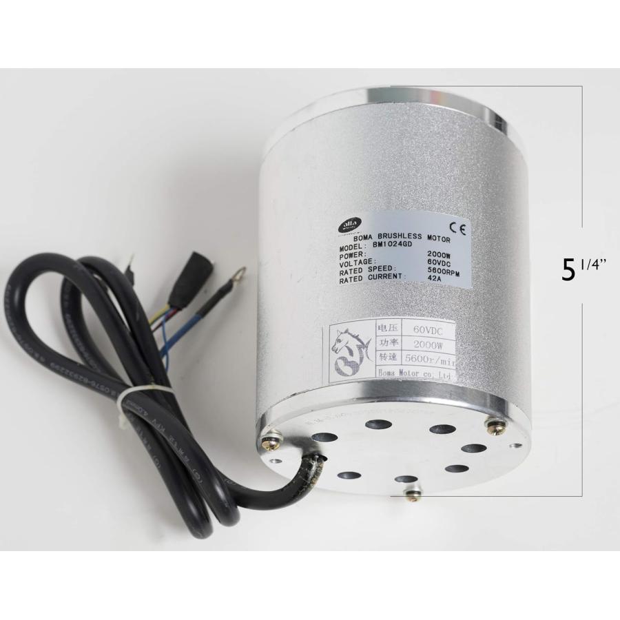 【並行輸入品】Alfa Wheels 2000W ワット 60V ボルト BLDC ブラシレス電気モーター ベース付き BOMA BM1024GD T_3