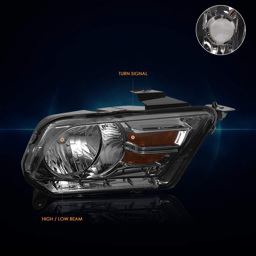 【並行輸入品】2Pcs Headlight Assembly Set Compatible with Ford Mustang 10-14 | Heaの画像