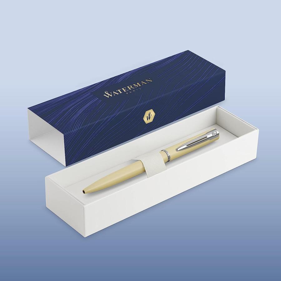 【並行輸入品】Waterman Allure Ballpoint Pen | Citron Yellow Matte Lacquer with Chr