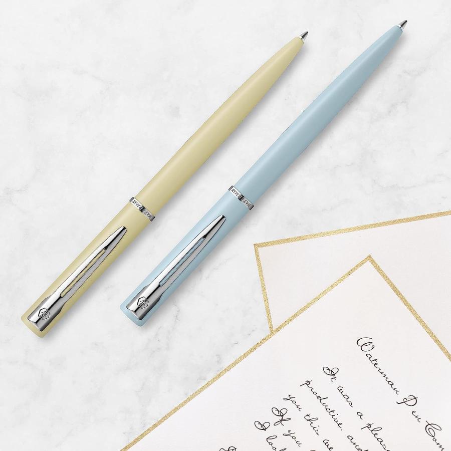 【並行輸入品】Waterman Allure Ballpoint Pen | Citron Yellow Matte Lacquer with Chr