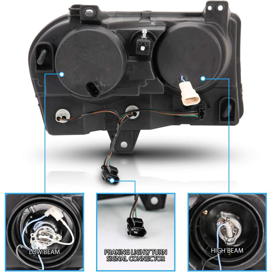 【並行輸入品】AmeriLite 2005-2010 Chrysler 300 クローム 交換用ヘッドライトアセンブリ ハロゲン プロジェクター 超高の画像