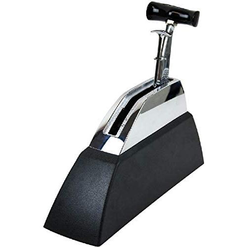 B&M Z-GATE AUTOMATIC SHIFTER UNIVERSAL 3 SPEED CHROME WITH BLACK BASE COMPA