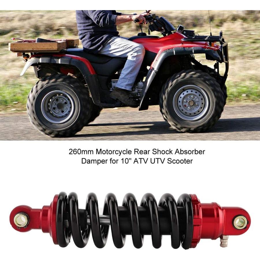 【並行輸入品】モーターサイクル リアストラット ショックアブソーバー ダンパー アセンブリ 交換用 10インチ ATV UTV スクーター260mm　