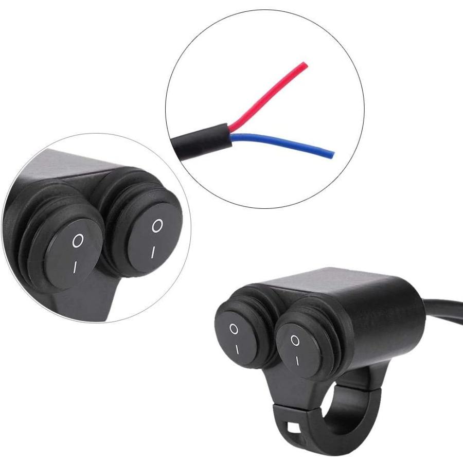 【並行輸入品】Motorcycle ON/OFF Switch 22mm Universal Aluminium Alloy Motorcycle Hの画像