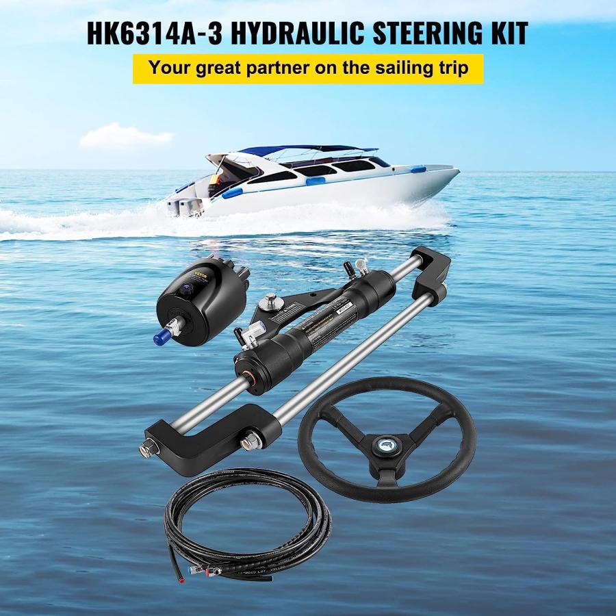 VEVOR ボート用油圧ステアリング 300HP 油圧船外ステアリング VEVOR ボート用油圧ステアリング 300HP 油圧船外ステアリング