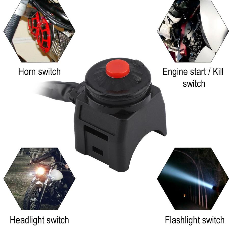 【並行輸入品】Motorcycle Handlebar Switch 7/8inch (22mm) Motorcycle Handlebar Engiの画像