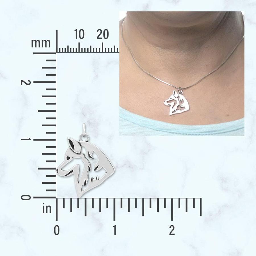 【並行輸入品】Dazzling Paws Jewelry Sterling Silver Siberian Husky Pendant on 16in_4