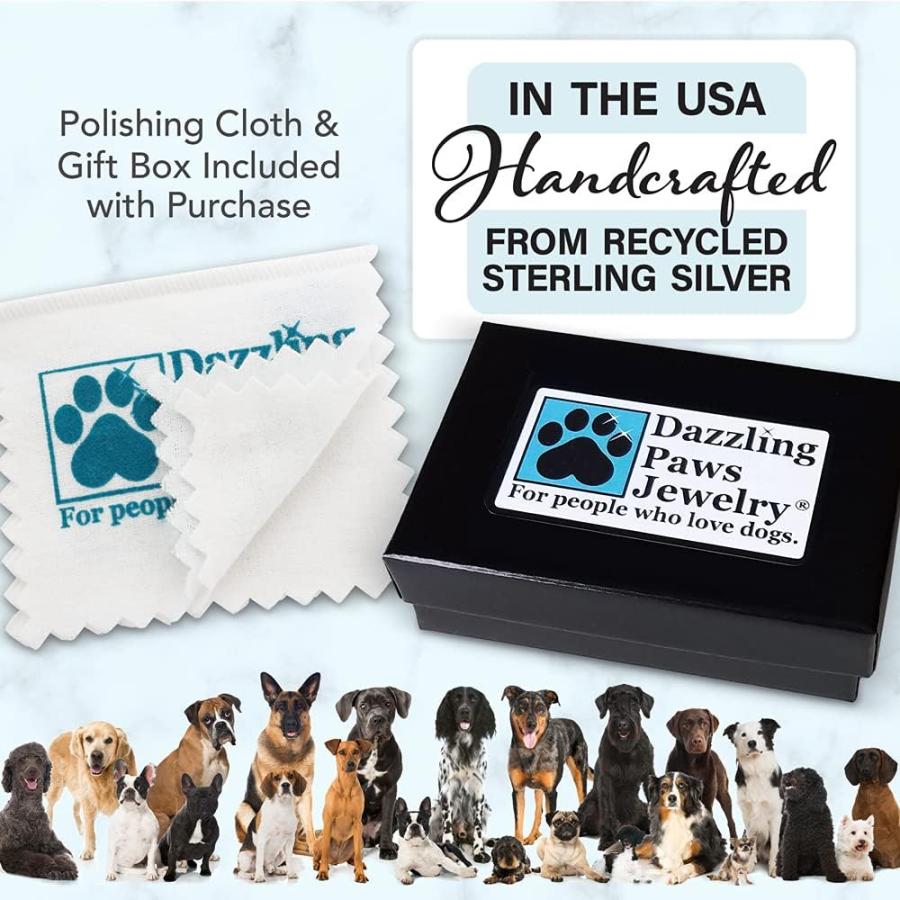 【並行輸入品】Dazzling Paws Jewelry Sterling Silver Siberian Husky Pendant on 16in_5