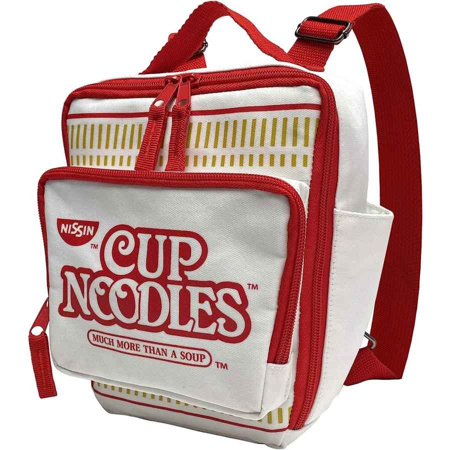 [Nissin Cup Noodles] バックパック カップヌードル ミニバックバック 7インチ(幅)×8インチ(高さ)×3インチ(奥行き)。 レッド/ホワイト　並行輸入品｜dep-dreamfactory｜02