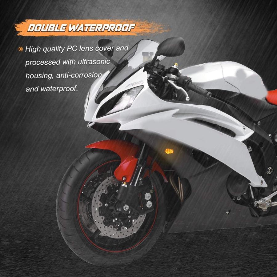 【並行輸入品】NTHREEAUTO Smoked Flush Mount Turn Signal LED Indicator Light Compat_2