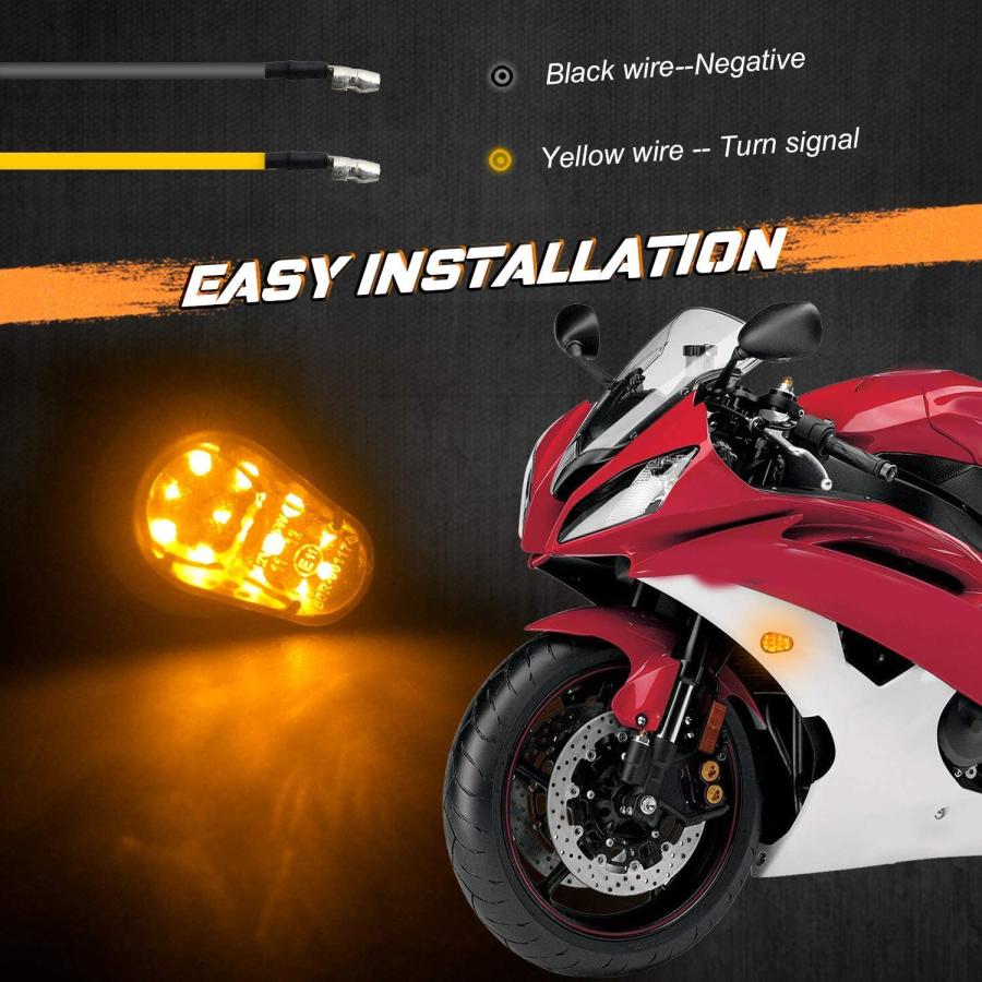 【並行輸入品】NTHREEAUTO Smoked Flush Mount Turn Signal LED Indicator Light Compat_4