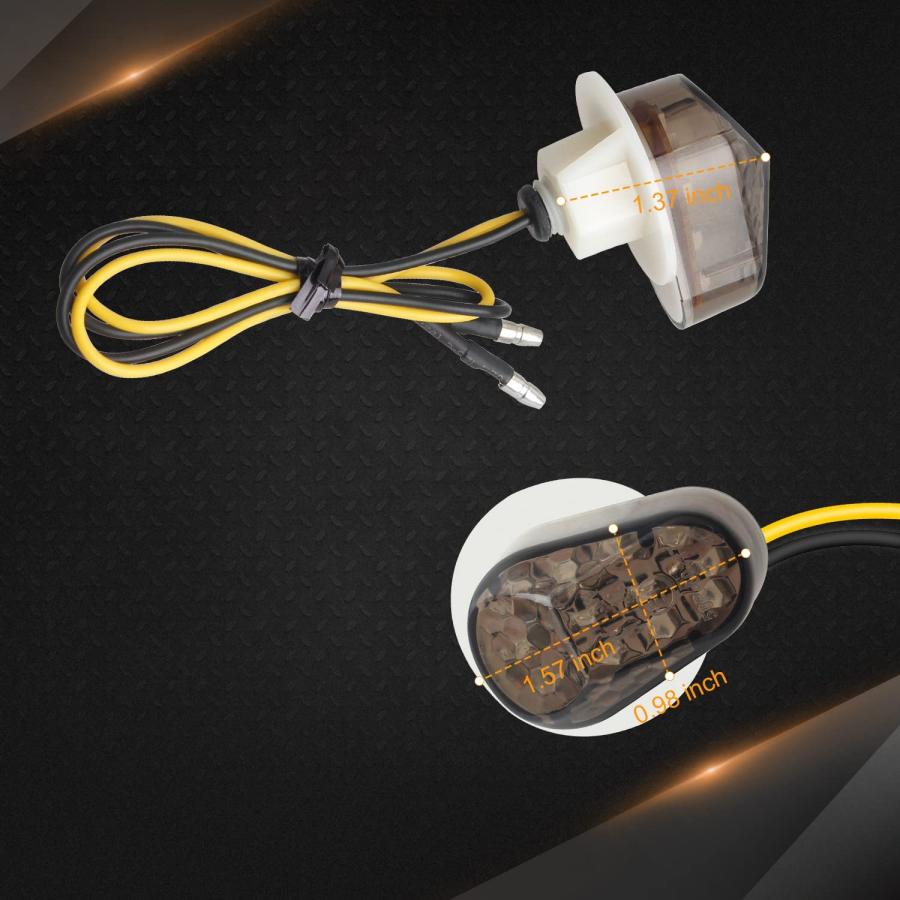 【並行輸入品】NTHREEAUTO Smoked Flush Mount Turn Signal LED Indicator Light Compat_5
