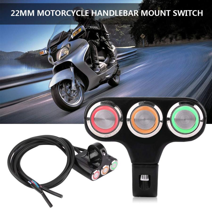 【並行輸入品】Motorcycle Handlebar Control Switch Button 22mm Motorcycle Handlebarの画像