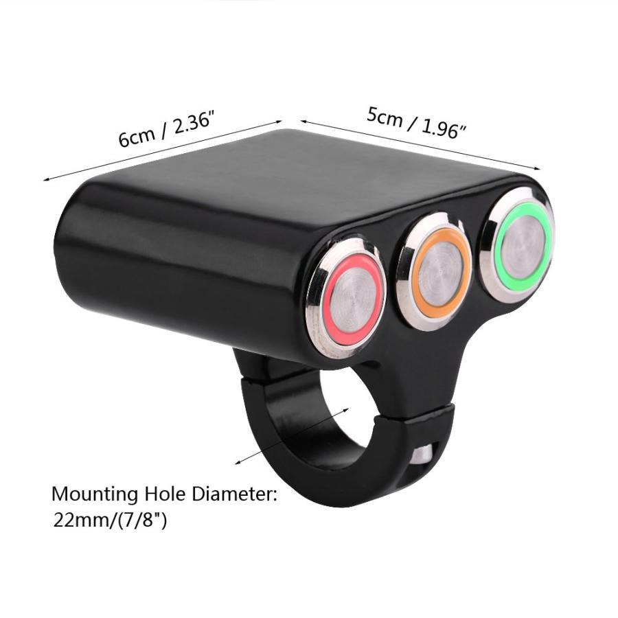 【並行輸入品】Motorcycle Handlebar Control Switch Button 22mm Motorcycle Handlebarの画像