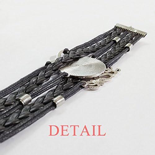OFFbb-USA Film Words Life Game Luck Bracelet Love Accessory Twisted Leather Knitting Rope Wristband Gift　並行輸入品｜dep-dreamfactory｜02