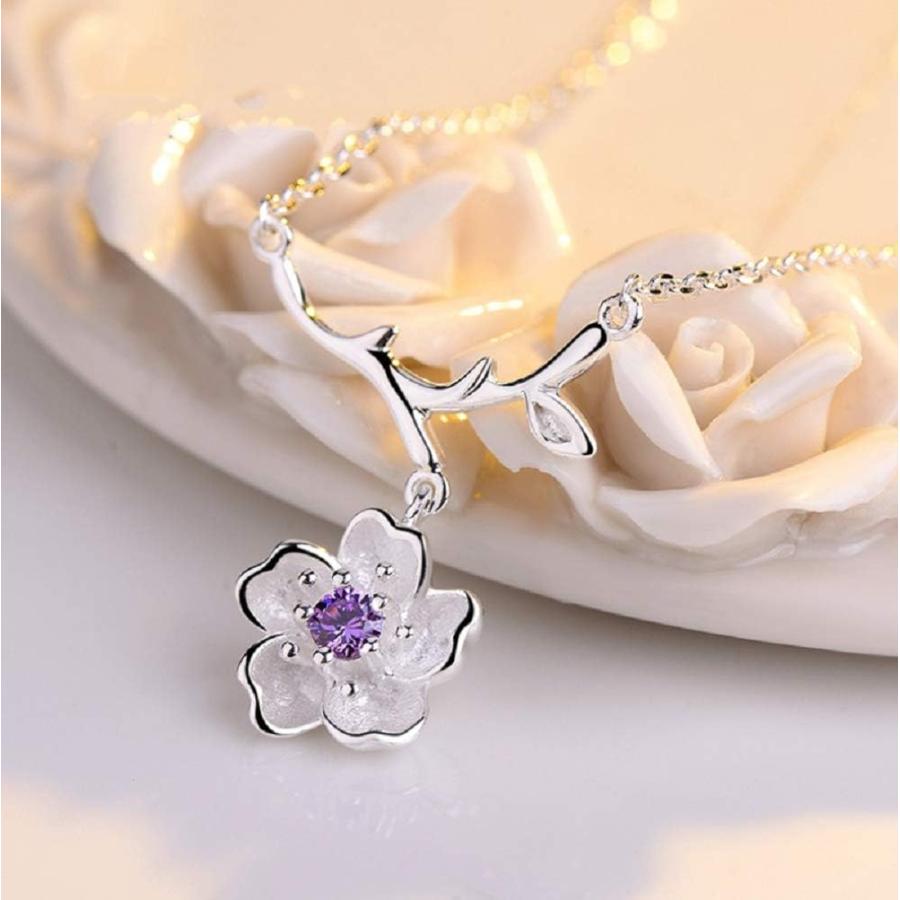 並行輸入品】Yaya S925 スターリングシルバー 枝 桜 ペンダント