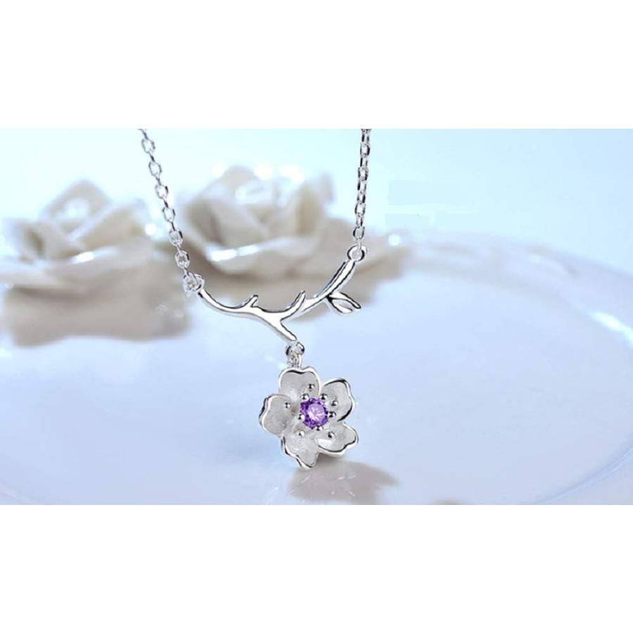 並行輸入品】Yaya S925 スターリングシルバー 枝 桜 ペンダント