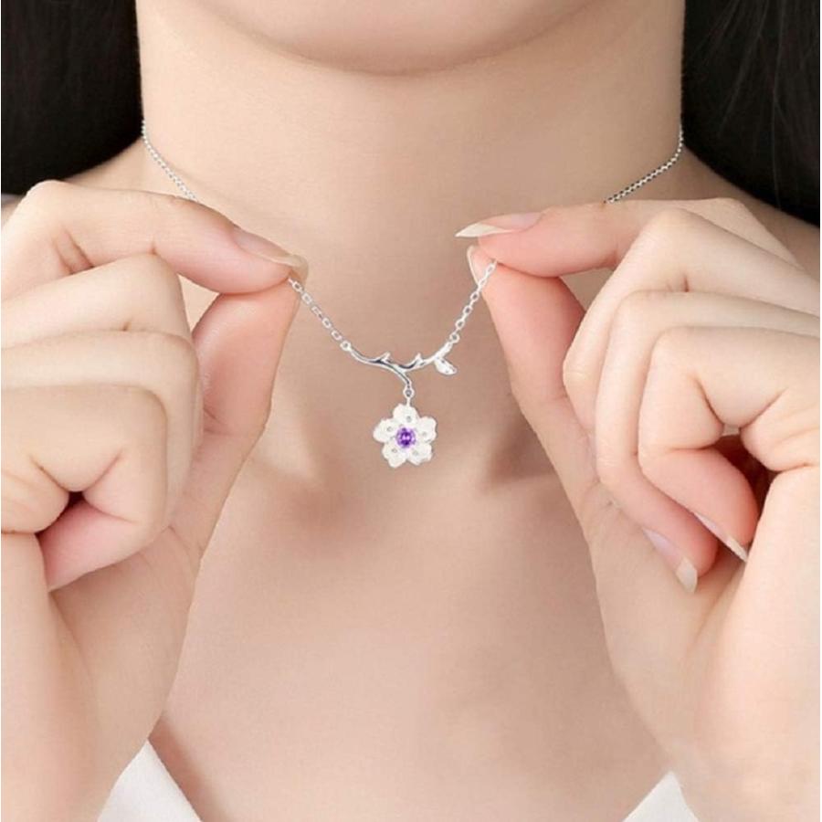 並行輸入品】Yaya S925 スターリングシルバー 枝 桜 ペンダント