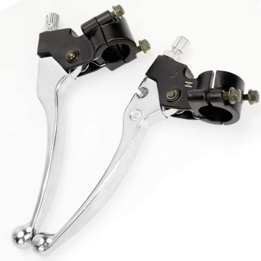 【並行輸入品】HIAORS シルバー 左 右 7/8インチ 22mm クラッチ ブレーキ ハンドル レバー パーチ ホンダ XR80 XR100 CR_1