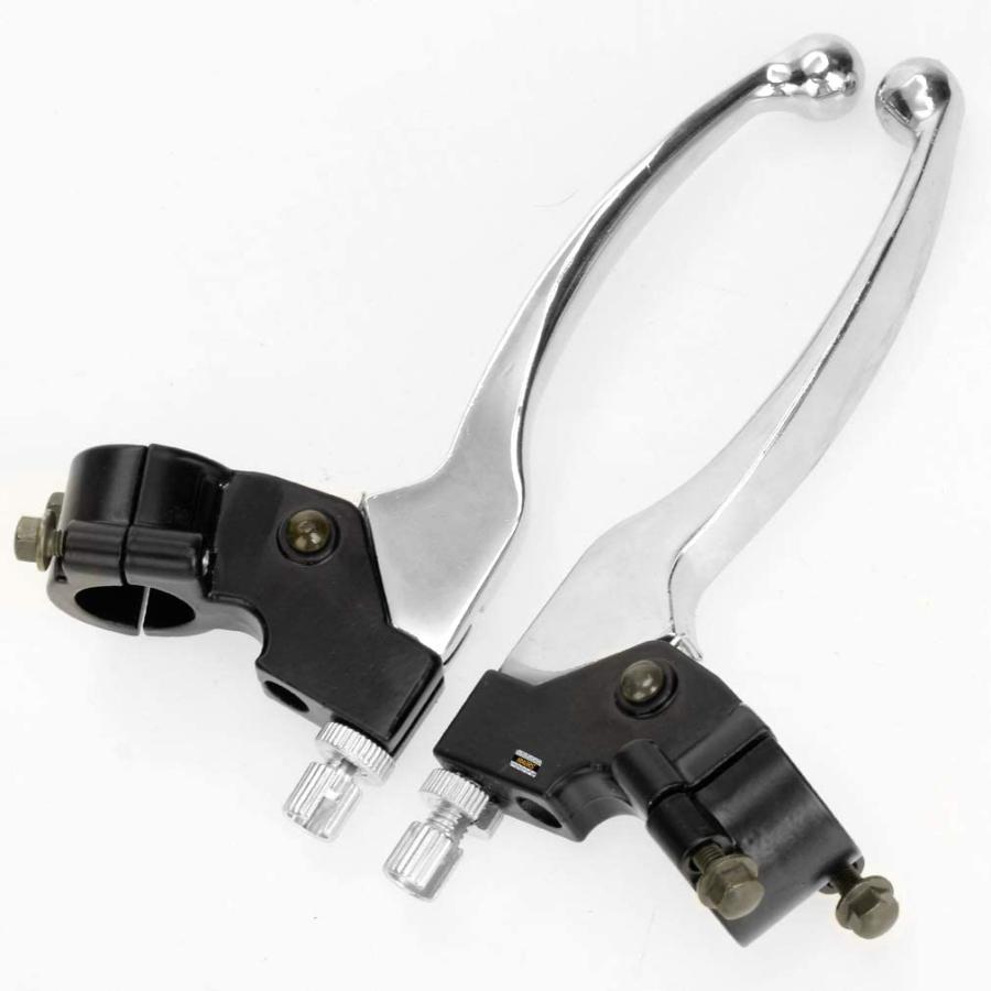 【並行輸入品】HIAORS シルバー 左 右 7/8インチ 22mm クラッチ ブレーキ ハンドル レバー パーチ ホンダ XR80 XR100 CR_5