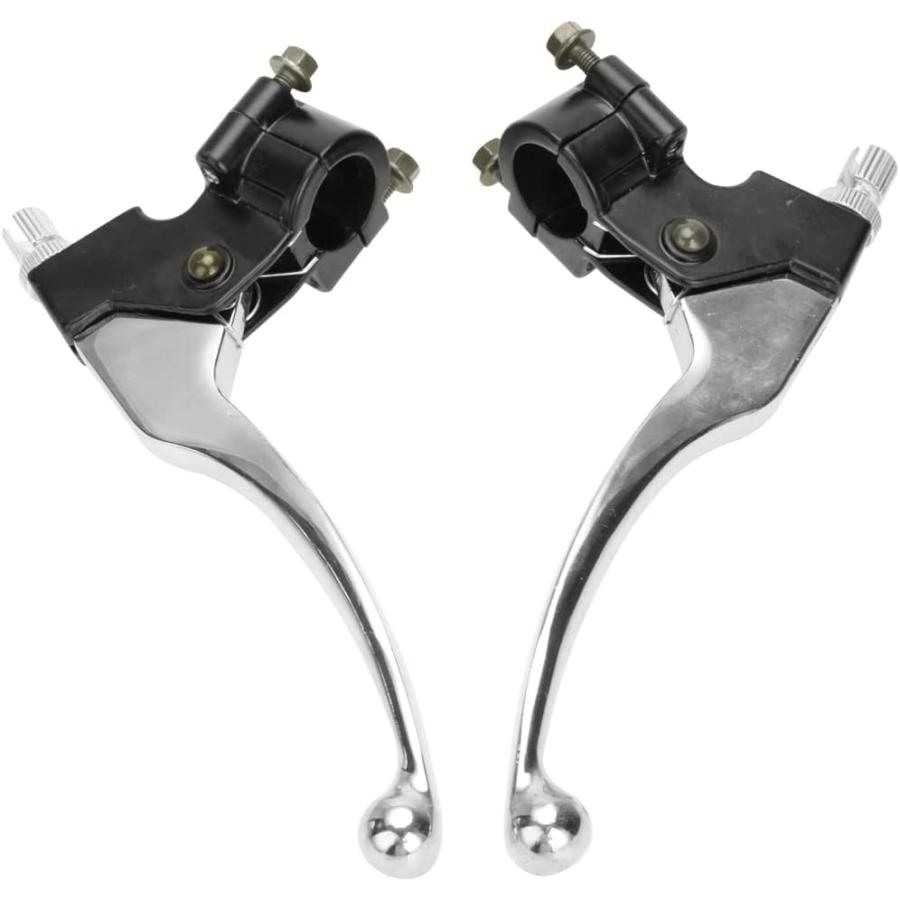 【並行輸入品】HIAORS シルバー 左 右 7/8インチ 22mm クラッチ ブレーキ ハンドル レバー パーチ ホンダ XR80 XR100 CR_7