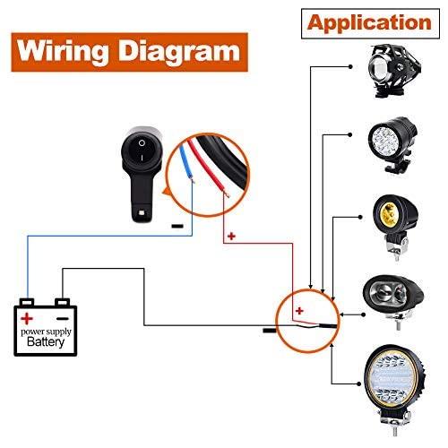 【並行輸入品】Waterproof Solid AL Alloy IP68 Toggle Switch for Motorcycle Handlebaの画像