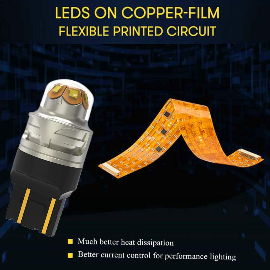 【並行輸入品】Alla Lighting 3000lm W3x16q Wedge Base T20 7440 7443 LED Lights Bulbの画像