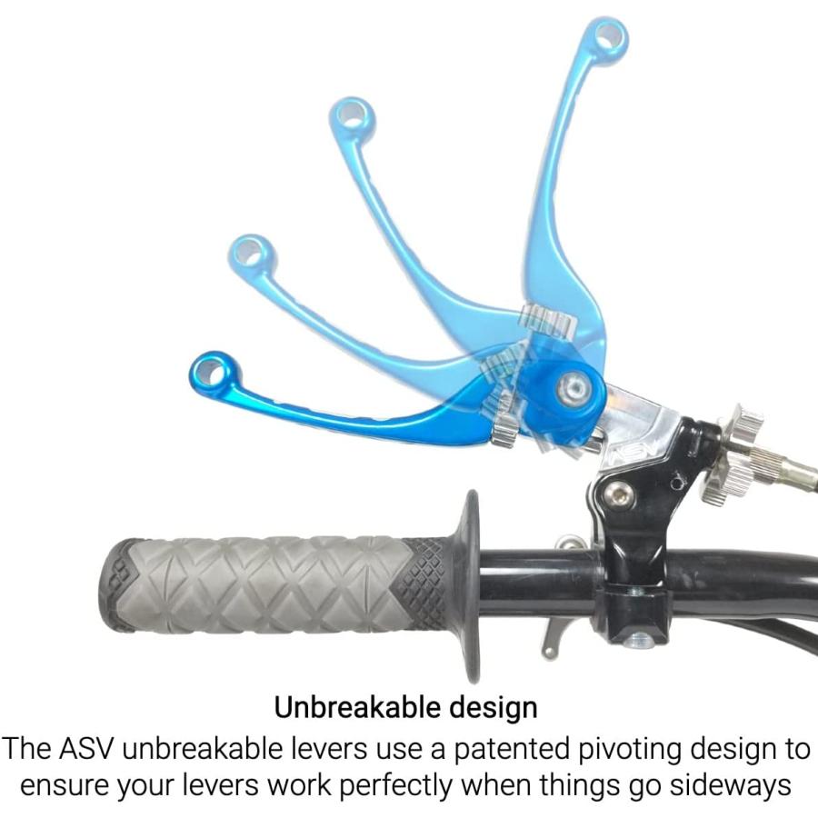 【並行輸入品】ASV Unbreakable F4 Quad ATV Clutch and Brake Lever w/ Hotstart Perchの画像