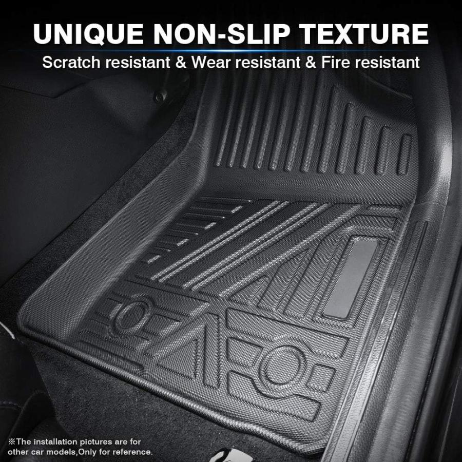 【並行輸入品】KUST 全天候フロアマット キャデラック XT4 2019 2020 2021用 カスタムフィット フロアライナー 1列目と2列目ライ