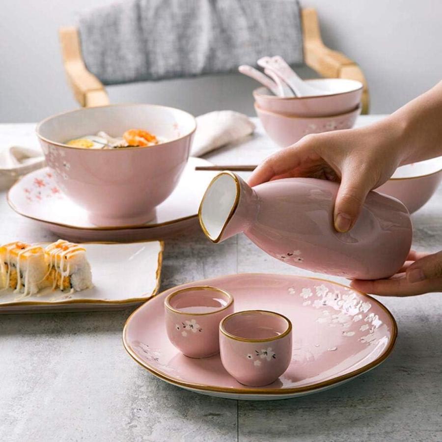 36点手描き桜食器セット磁器丼スープ寿司皿酒鍋6名様サービス 36点手描き桜食器セット磁器丼スープ寿司皿酒鍋6名様サービス