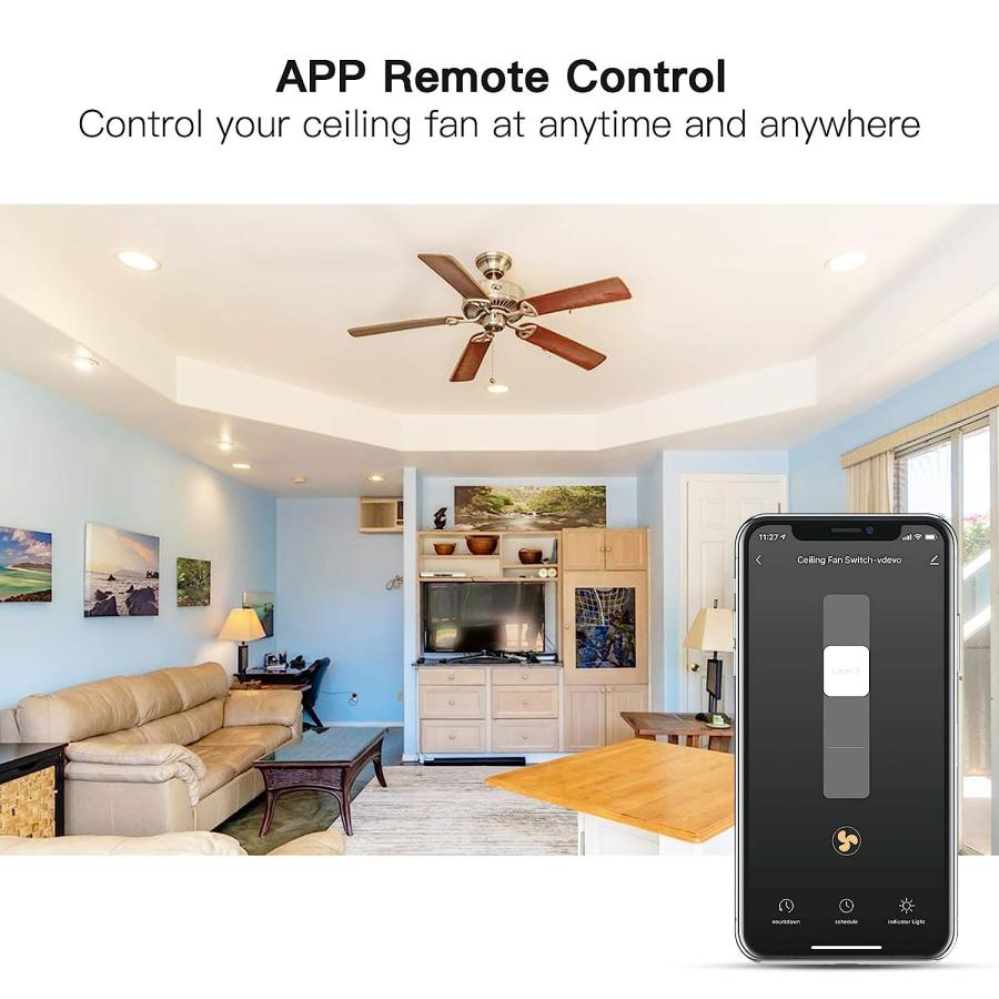 Treatlife Smart Ceiling Fan Control  4 Speed Fan Switch for Ceiling Fan  Neutral Wire Required  Smart Home Devices that Works with Alexa and Google｜dep-dreamfactory｜05