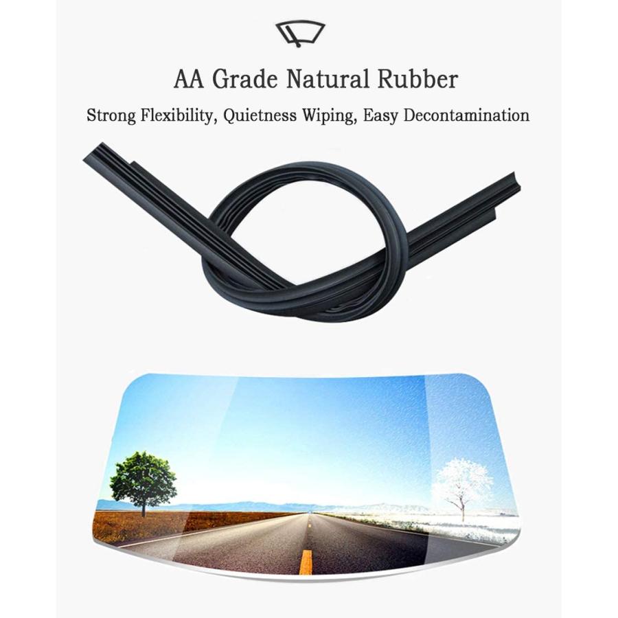【並行輸入品】OEM Quality 13inch + 13inch Premium All-Seasons Metal Frame Windshie_3