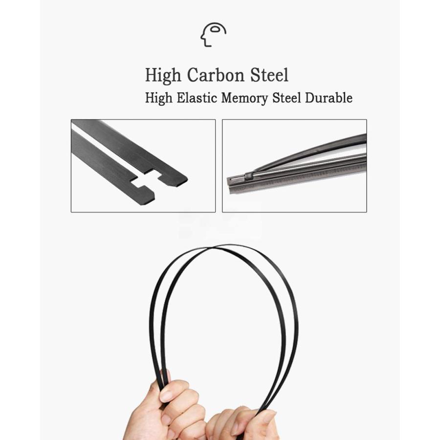 【並行輸入品】OEM Quality 13inch + 13inch Premium All-Seasons Metal Frame Windshie_4