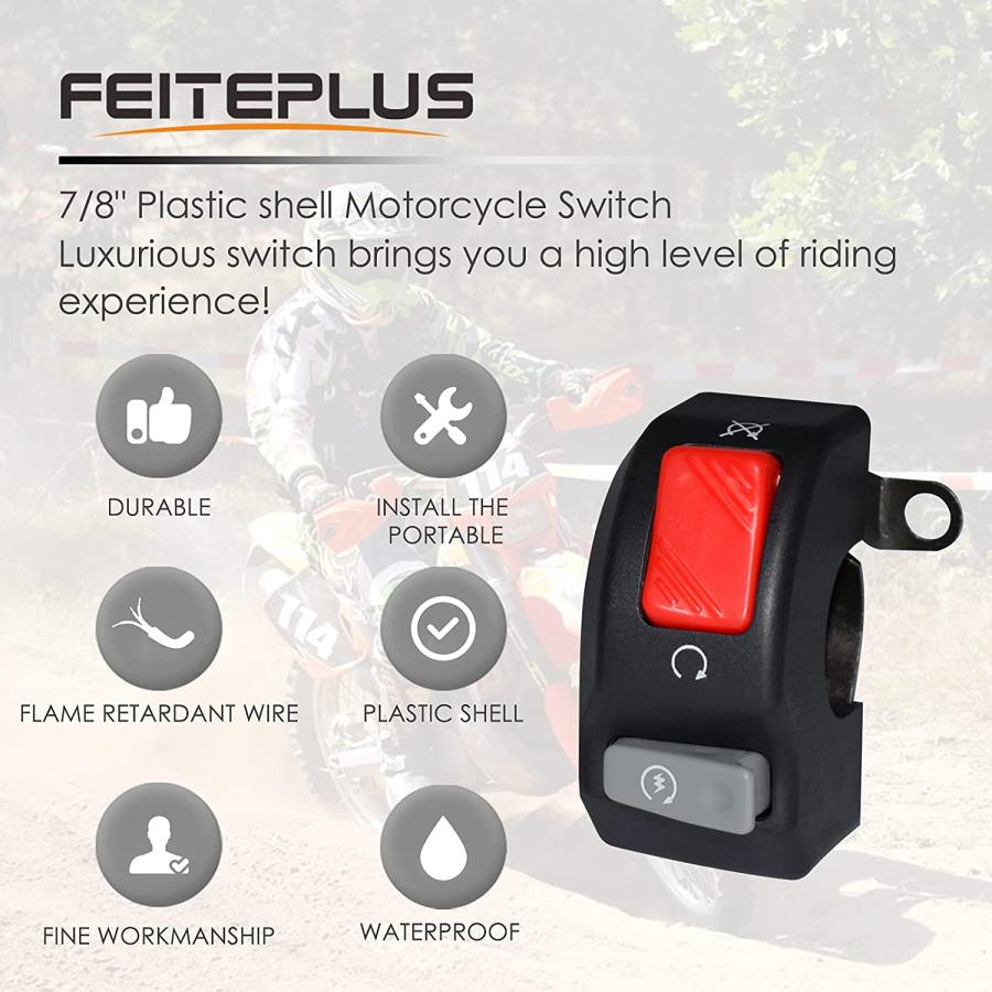 【並行輸入品】12V Right Motorcycle Switches 7/8inch 22mm Handlebar Mount Headlightの画像