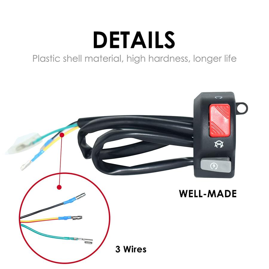 【並行輸入品】12V Right Motorcycle Switches 7/8inch 22mm Handlebar Mount Headlightの画像