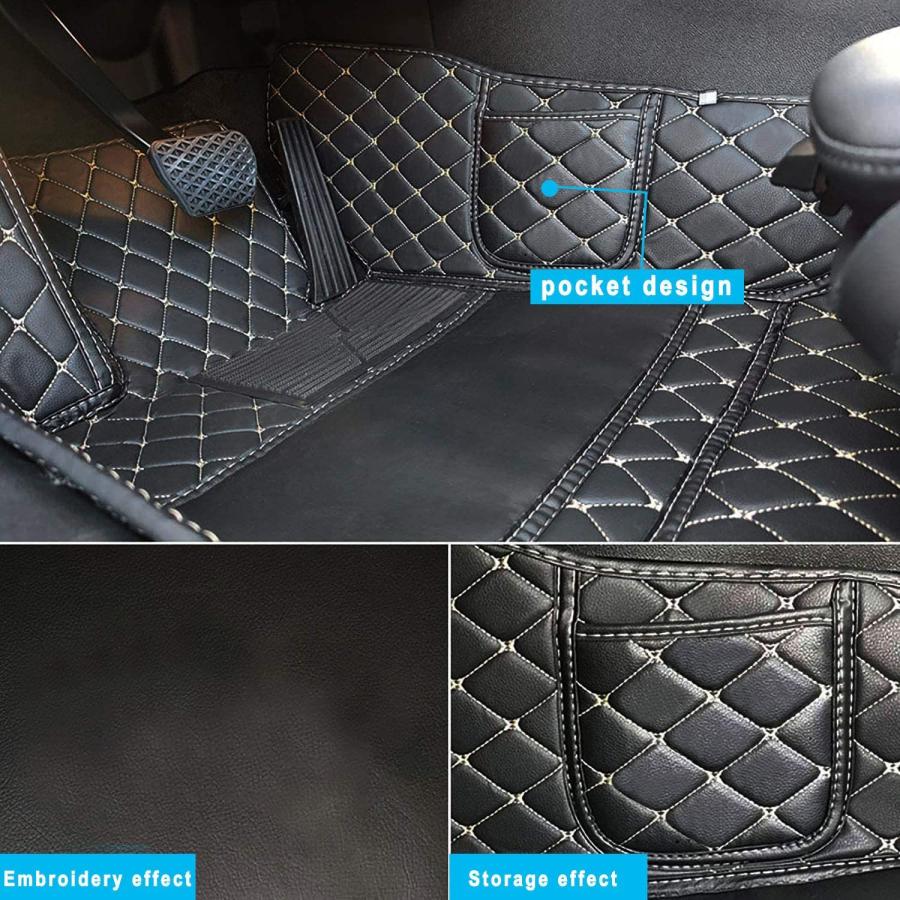 Muchkey Custom Diamond Floor Mats for BMW 1/2/3/4/5/6/7 Series X1 X2 X3