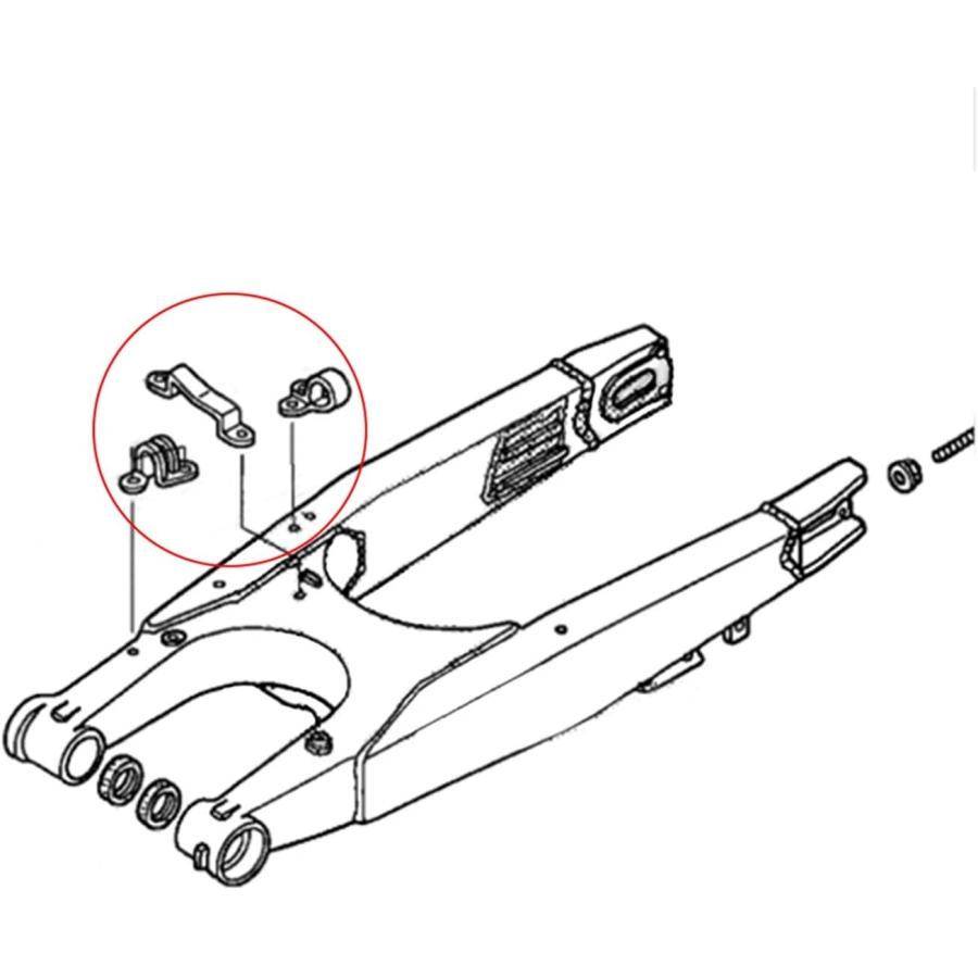 【並行輸入品】LiMePng Brake Line Hose Holder Clamp for Hon/da CRF250R CRF450R CRF4_2