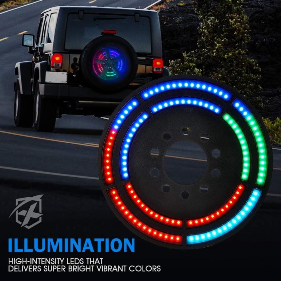 【並行輸入品】Xprite RF Dancing RGB Spare Tire Brake Light  Dual Ring 3rd LED Rear_2