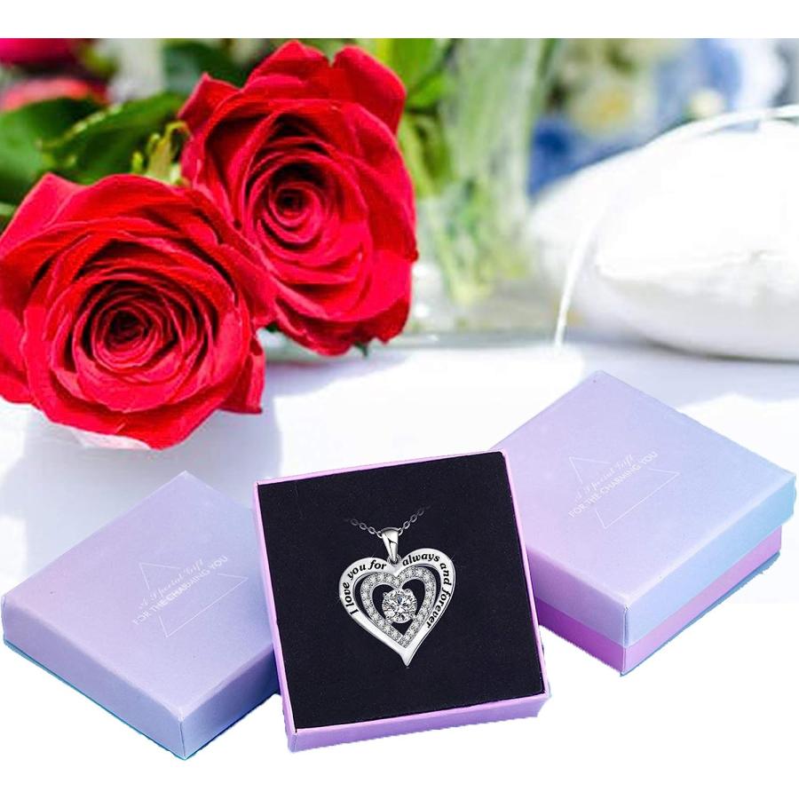【並行輸入品】Samity ハートネックレス レディース I Love You for Always and Forever ネックレス ジュエリー_3