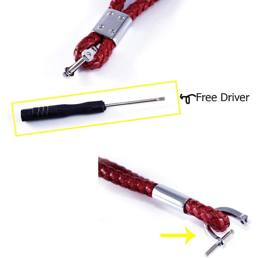 並行輸入品】Xotic Tech スポーティ レッド 編み込みレザーストラップ