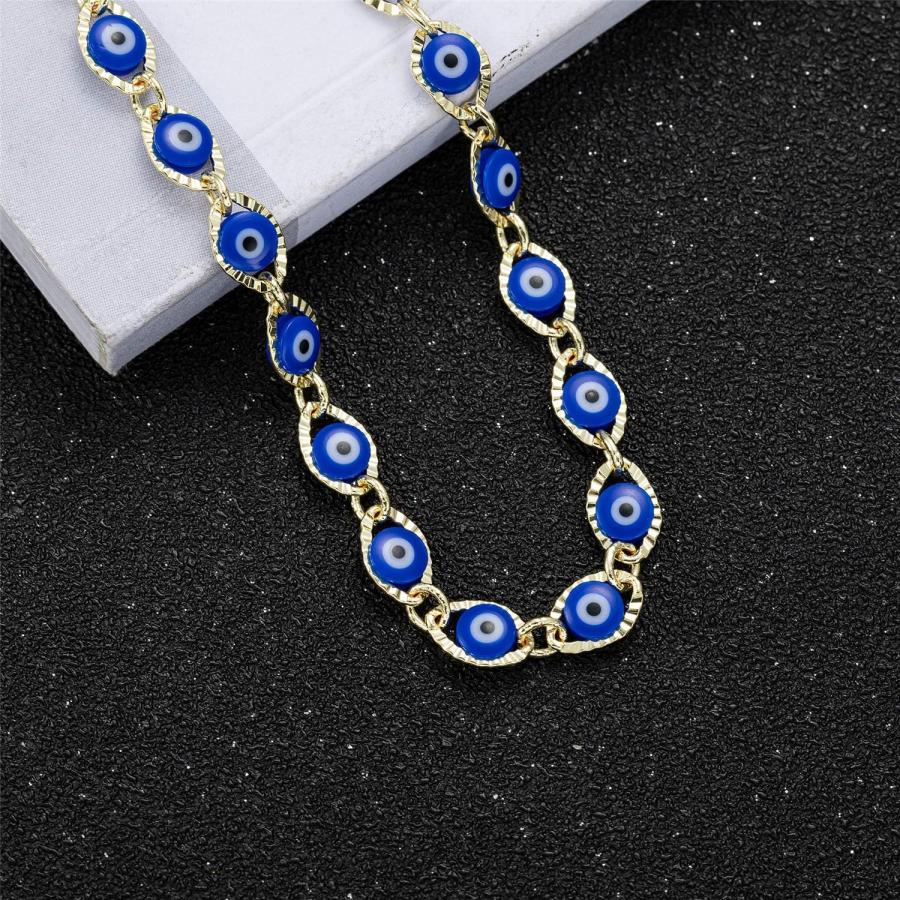 【並行輸入品】kelistom Evil Eye Hamsa Hand Charm Anklet for Women Teen Girls Dain_2