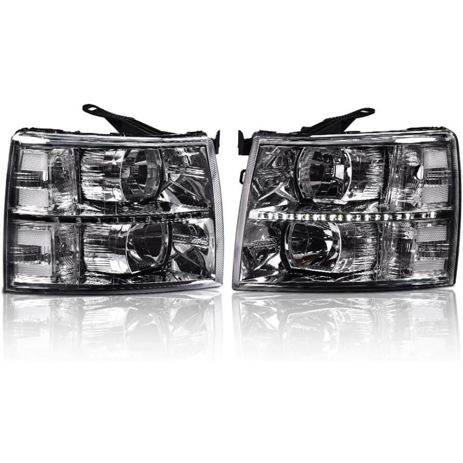G-PLUS LED DRLヘッドライト 2007-2013 シボレー シルバラード 1500 