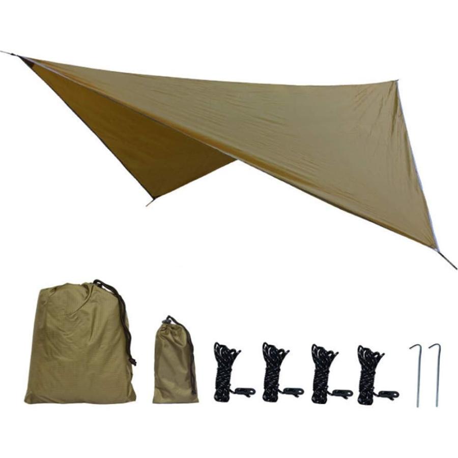 Camping Tarp Waterproof Tent Tarp Hammock Rain Fly Ultralight 210T