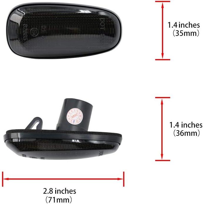 【並行輸入品】2pcs Dynamic Sequential Blink Full LED Fender Side Marker lights for