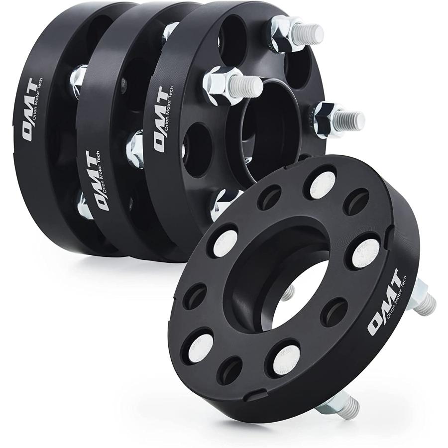OMT 5x4.5 Hub Centric Wheel Spacers 1inch Black Wheel Spacers with