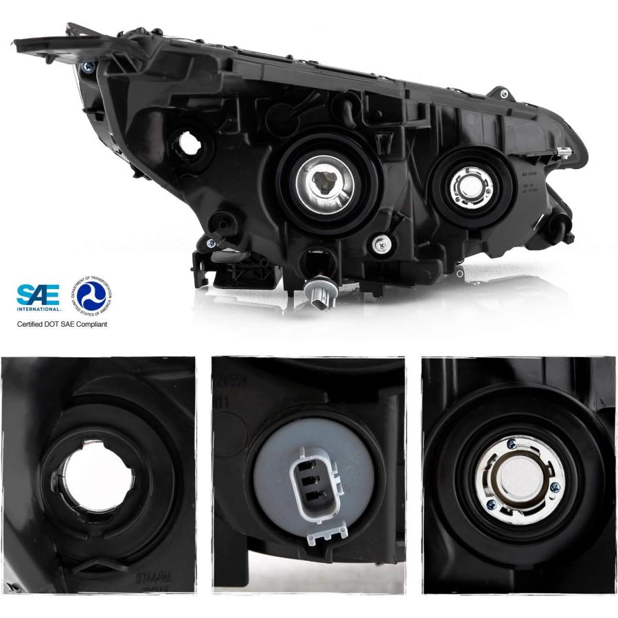 【並行輸入品】AKKON - 2015-2016 ホンダ CR-V EX/EX-L/SE [チューブバー] クロームヘッドライト ペア ドライバー 左_2