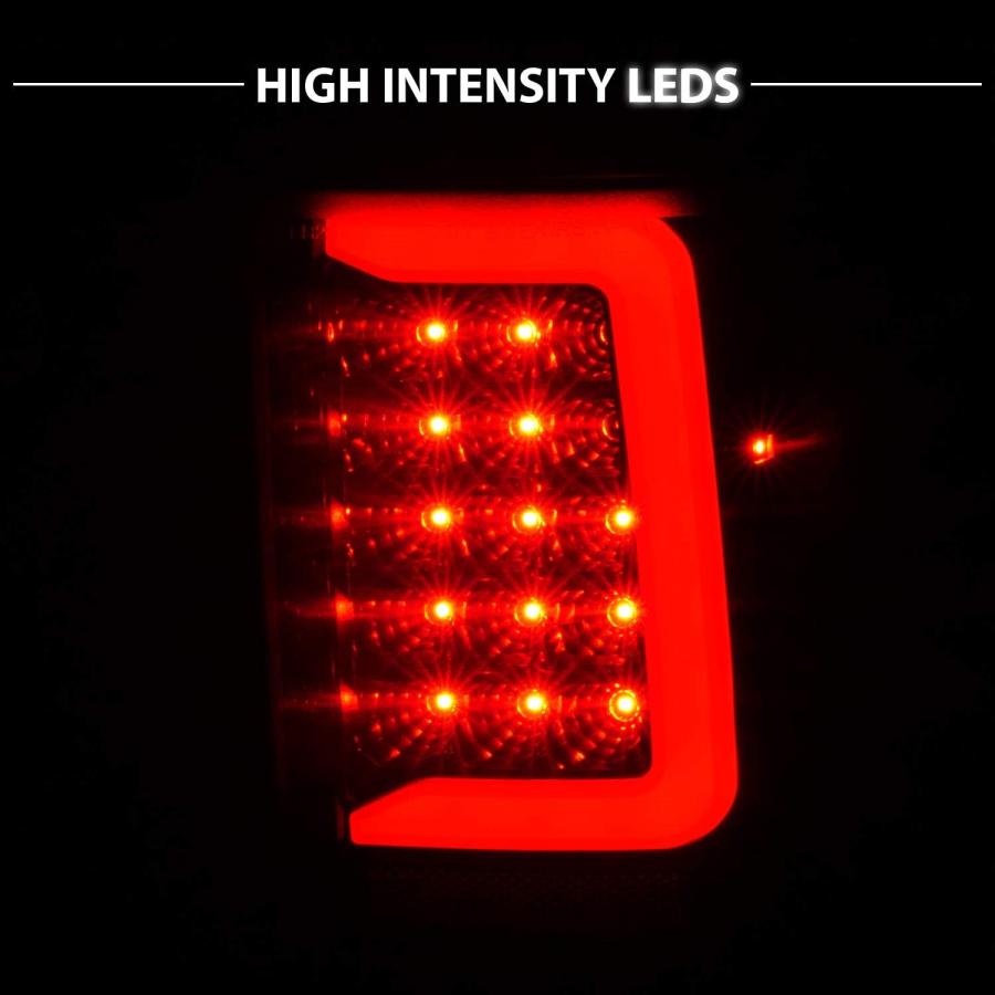 【並行輸入品】AmeriLite 1993-1997 フォード レンジャー スモーク ブラック Cタイプ LED チューブ 交換用 テールライトセットの画像